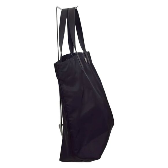 Auth PRADA - Black Nylon Leather Tote Bag - Picture 5 of 9